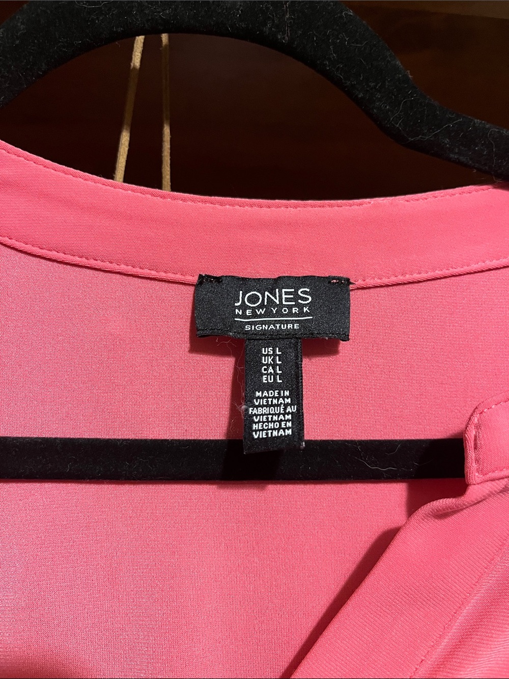 Jones New York Coral V-Neck Tunic with Front Flap Pockets - Picture 2 of 5